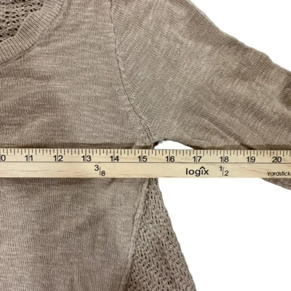 Poof! Sweater Free People‎ Vibes!  Size Small Cream Beige  Lightweight